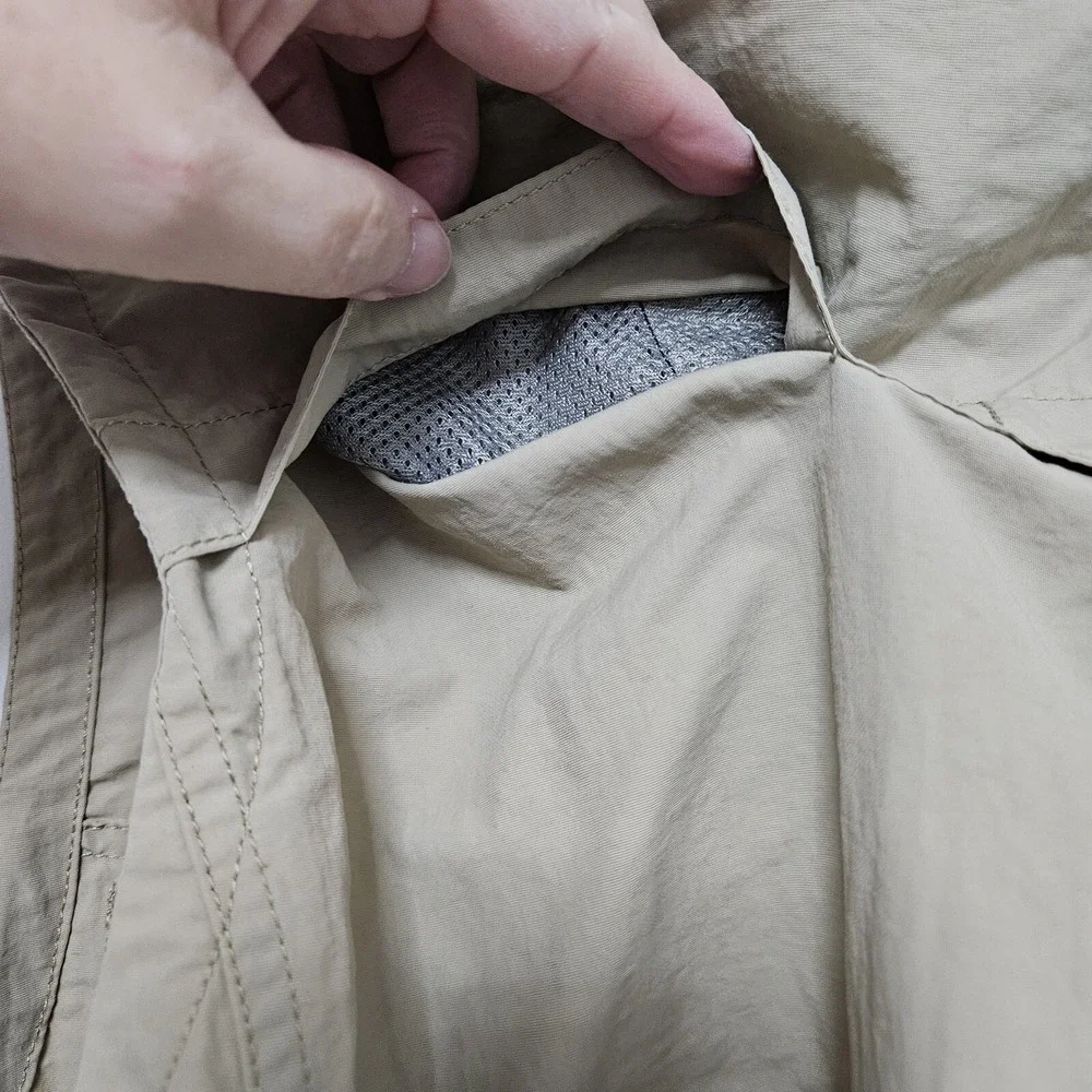 Eddie Bauer Vest Womens‎ S Khaki Utility Hiking Trail Gorpcore Nylon Mesh Lined
